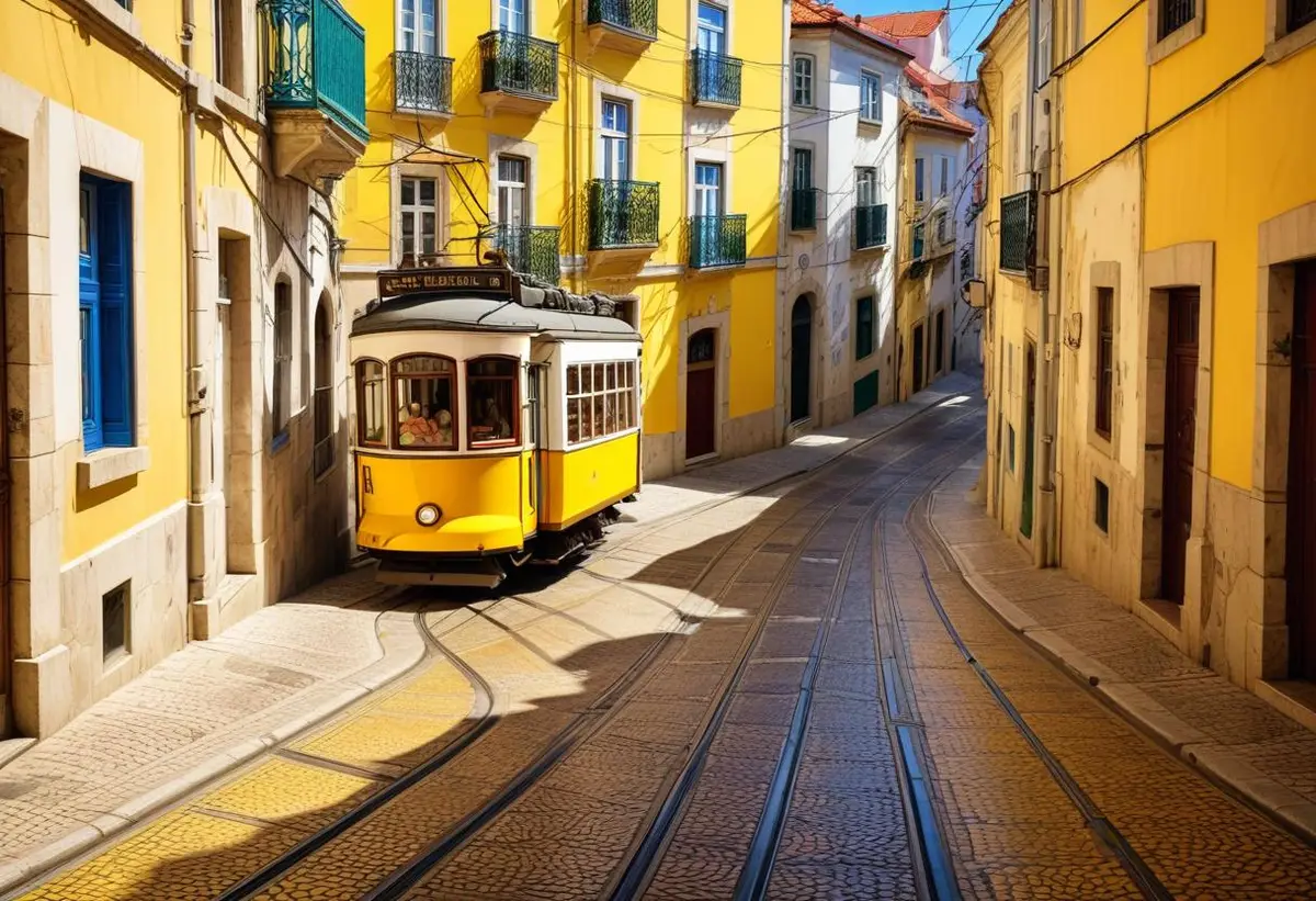 Kollektivtrafik i Lissabon, Portugal – så lätt att använda illustration