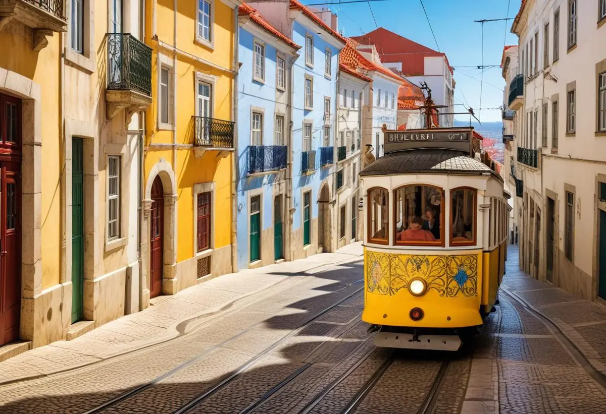 Populära områden att bo i Lissabon illustration