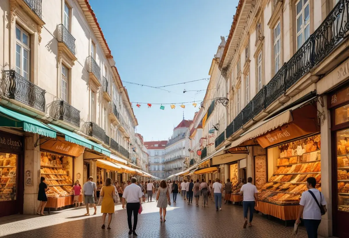 Shopping i Lissabon illustration