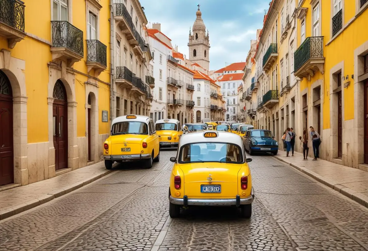 Taxi Lissabon illustration