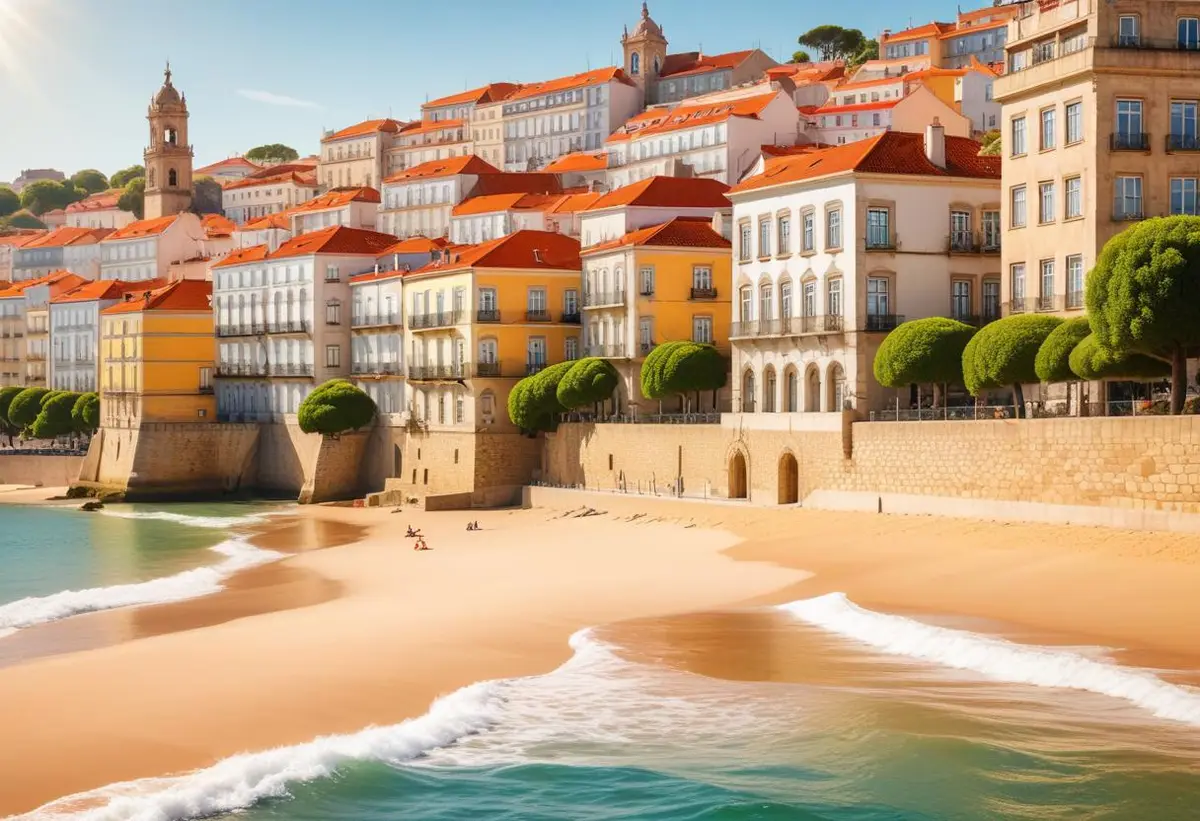 Väder i Lissabon illustration